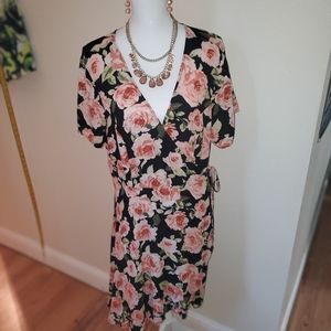 Floral wrap sun dress f21 2X